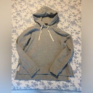 J.Crew Heathered Gray High Low Hoodie with Side Slit Hem Size XS